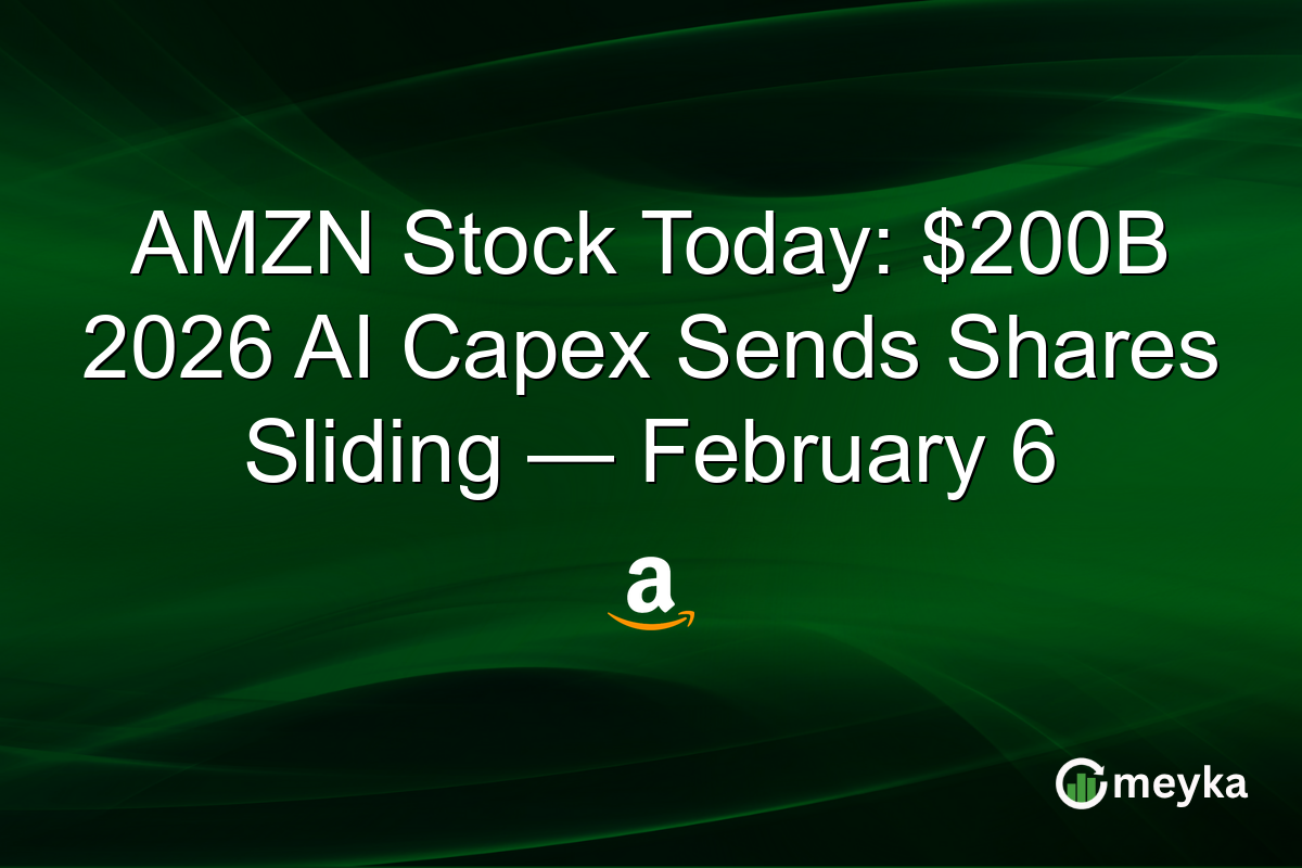AMZN Stock Today: $200B 2026 AI Capex Sends Shares Sliding — February 6