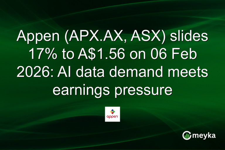 Appen (APX.AX, ASX) slides 17% to A$1.56 on 06 Feb 2026: AI data demand meets earnings pressure