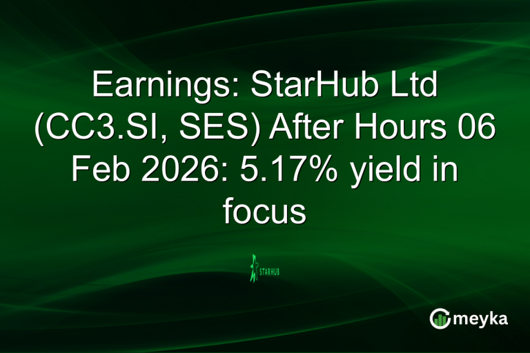 Earnings: StarHub Ltd (CC3.SI, SES) After Hours 06 Feb 2026: 5.17% yield in focus