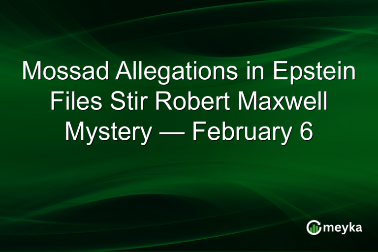 Mossad Allegations in Epstein Files Stir Robert Maxwell Mystery — February 6