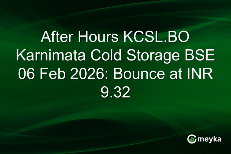 After Hours KCSL.BO Karnimata Cold Storage BSE 06 Feb 2026: Bounce at INR 9.32