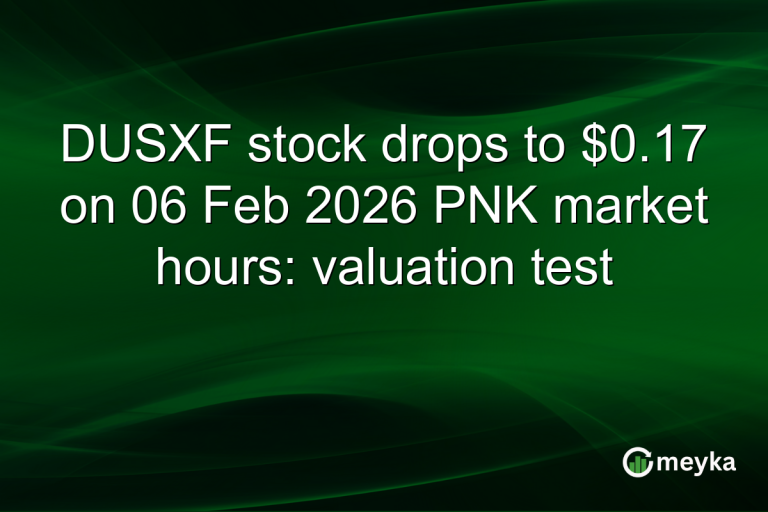 DUSXF stock drops to $0.17 on 06 Feb 2026 PNK market hours: valuation test