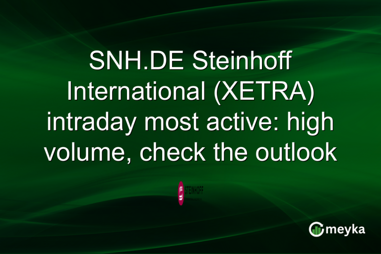 SNH.DE Steinhoff International (XETRA) intraday most active: high volume, check the outlook