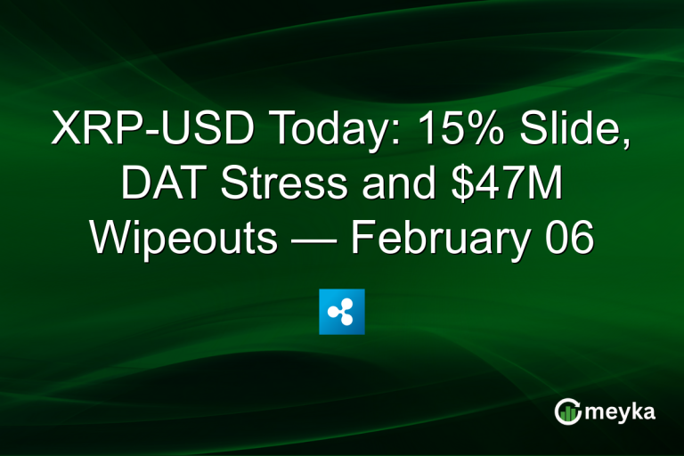 XRP-USD Today: 15% Slide, DAT Stress and $47M Wipeouts — February 06