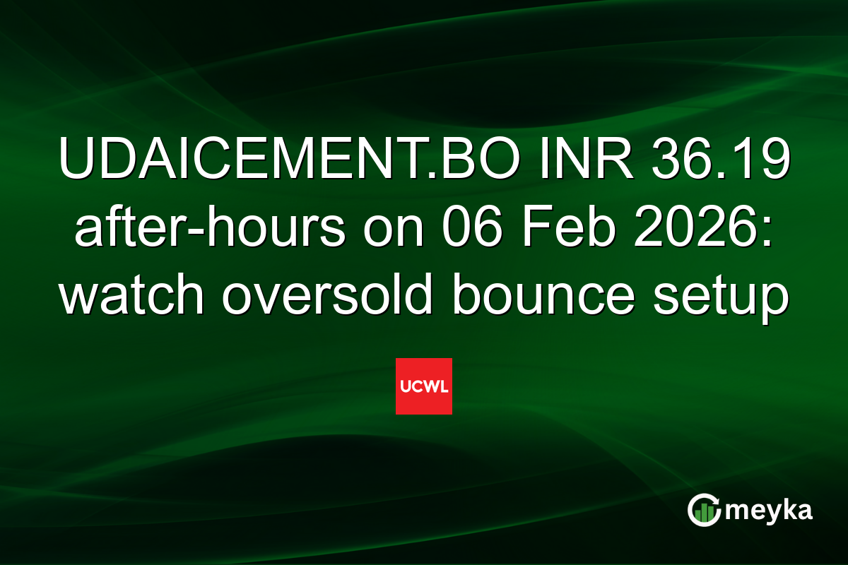 UDAICEMENT.BO INR 36.19 after-hours on 06 Feb 2026: watch oversold bounce setup