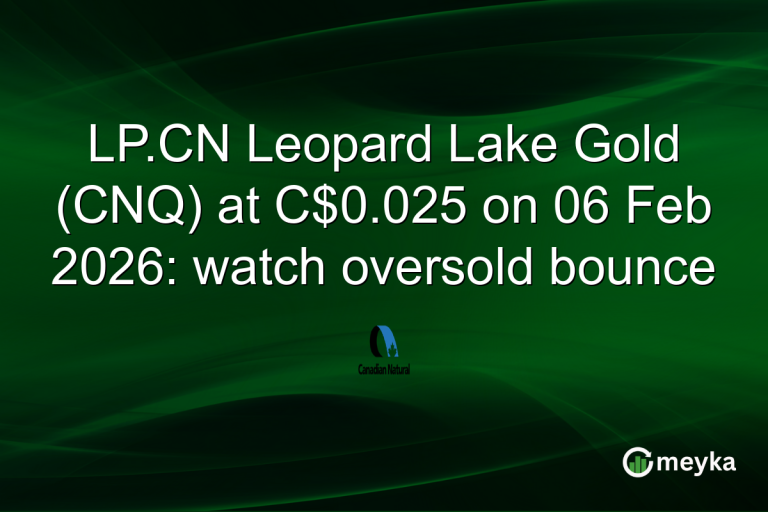 LP.CN Leopard Lake Gold (CNQ) at C$0.025 on 06 Feb 2026: watch oversold bounce