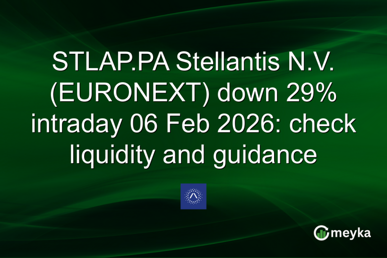 STLAP.PA Stellantis N.V. (EURONEXT) down 29% intraday 06 Feb 2026: check liquidity and guidance