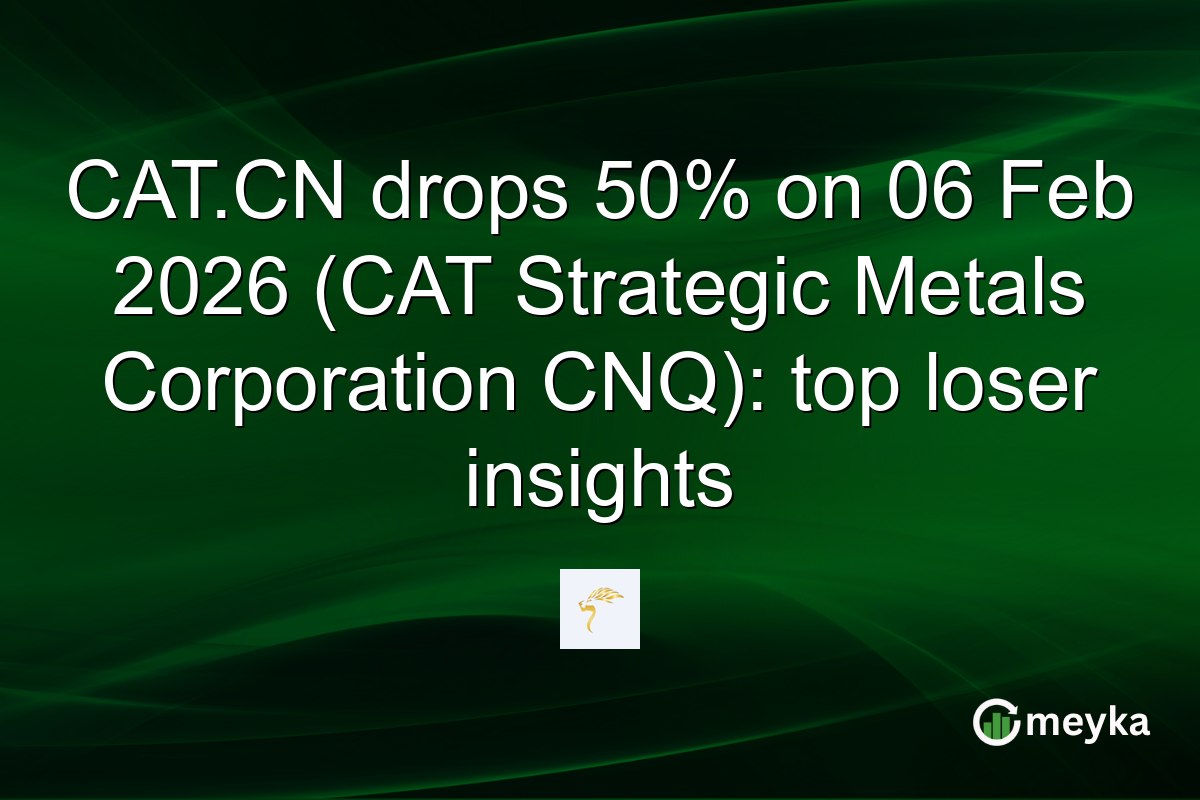 CAT.CN drops 50% on 06 Feb 2026 (CAT Strategic Metals Corporation CNQ): top loser insights