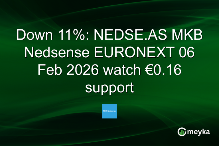 Down 11%: NEDSE.AS MKB Nedsense EURONEXT 06 Feb 2026 watch €0.16 support