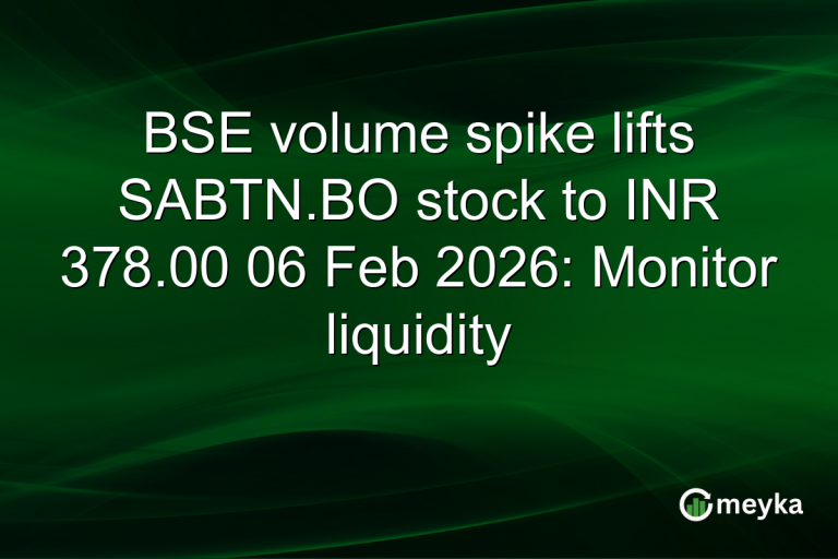 BSE volume spike lifts SABTN.BO stock to INR 378.00 06 Feb 2026: Monitor liquidity