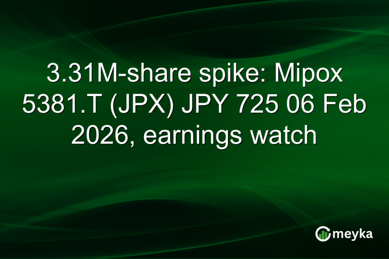 3.31M-share spike: Mipox 5381.T (JPX) JPY 725 06 Feb 2026, earnings watch