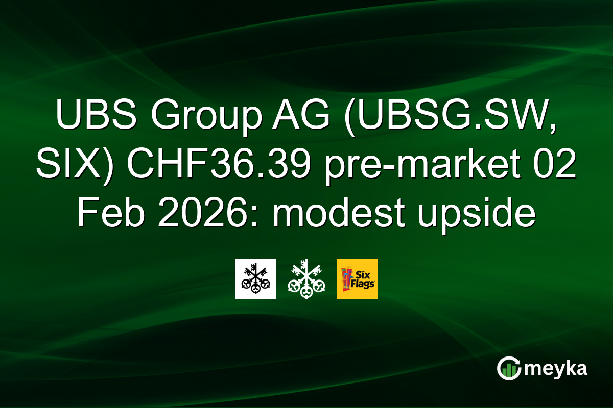 UBS Group AG (UBSG.SW, SIX) CHF36.39 pre-market 02 Feb 2026: modest upside