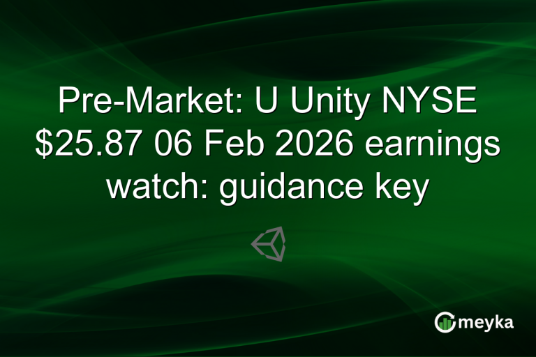 Pre-Market: U Unity NYSE $25.87 06 Feb 2026 earnings watch: guidance key