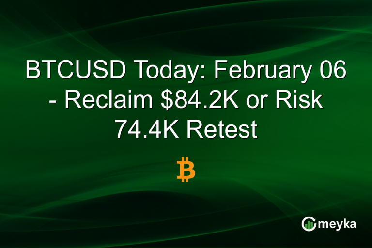 BTCUSD Today: February 06 - Reclaim $84.2K or Risk 74.4K Retest