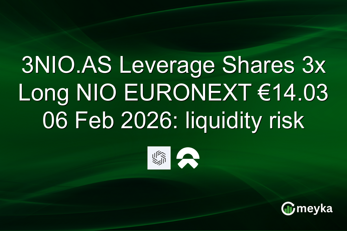 3NIO.AS Leverage Shares 3x Long NIO EURONEXT €14.03 06 Feb 2026: liquidity risk