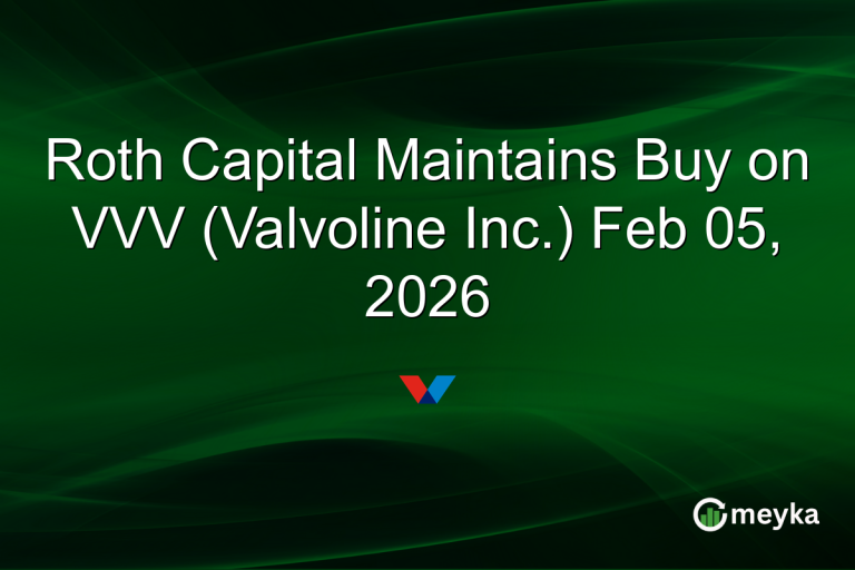 Roth Capital Maintains Buy on VVV (Valvoline Inc.) Feb 05, 2026