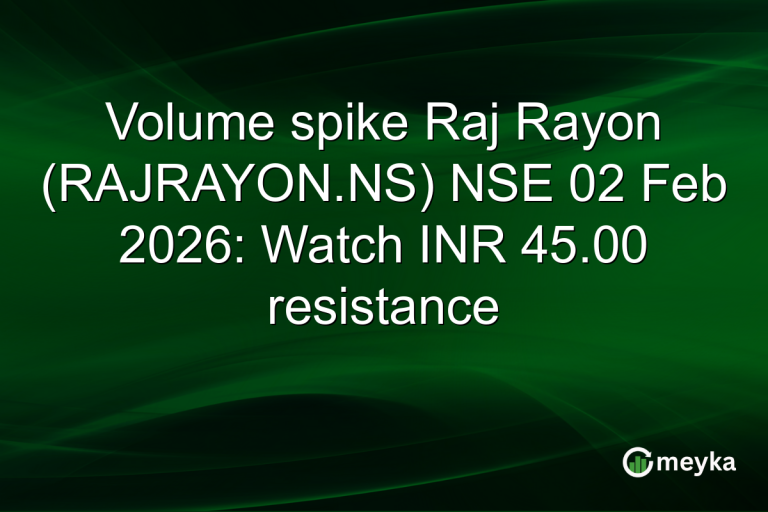 Volume spike Raj Rayon (RAJRAYON.NS) NSE 02 Feb 2026: Watch INR 45.00 resistance