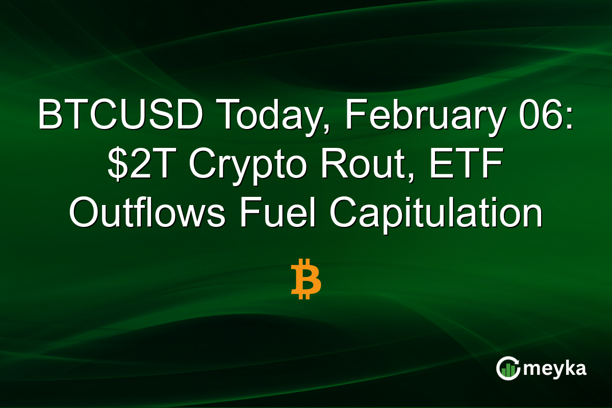 BTCUSD Today, February 06: $2T Crypto Rout, ETF Outflows Fuel Capitulation