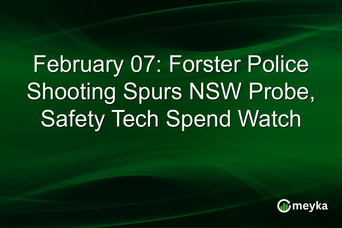 February 07: Forster Police Shooting Spurs NSW Probe, Safety Tech Spend Watch