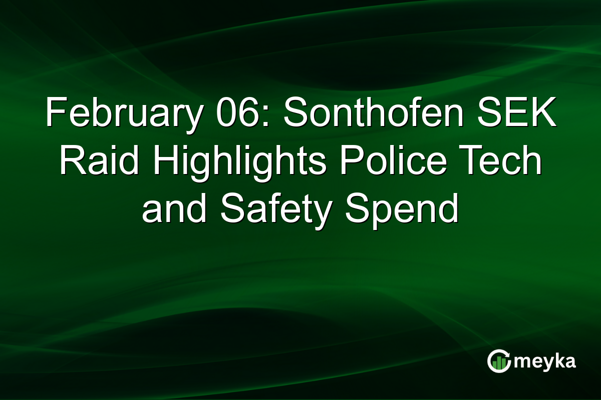 February 06: Sonthofen SEK Raid Highlights Police Tech and Safety Spend