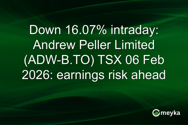 Down 16.07% intraday: Andrew Peller Limited (ADW-B.TO) TSX 06 Feb 2026: earnings risk ahead
