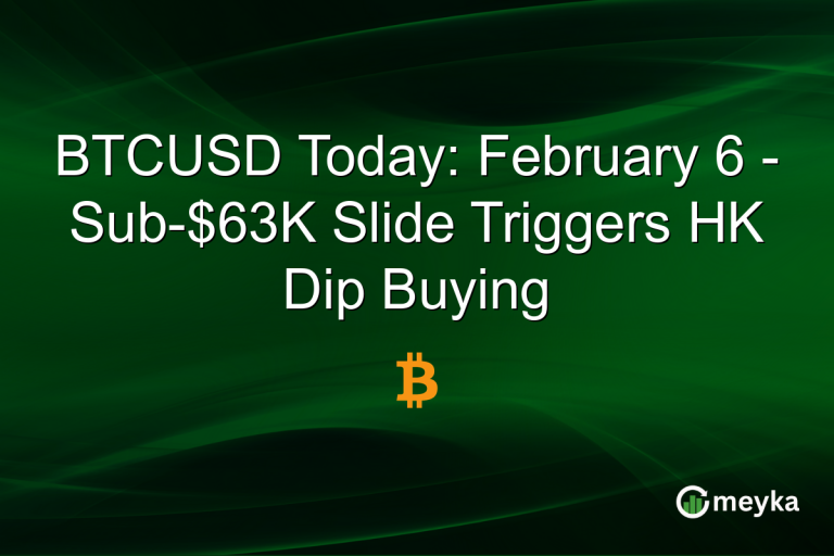 BTCUSD Today: February 6 - Sub-$63K Slide Triggers HK Dip Buying