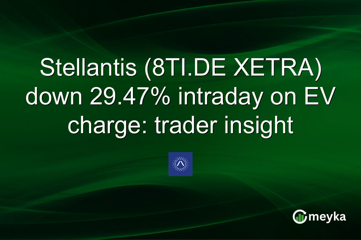 Stellantis (8TI.DE XETRA) down 29.47% intraday on EV charge: trader insight