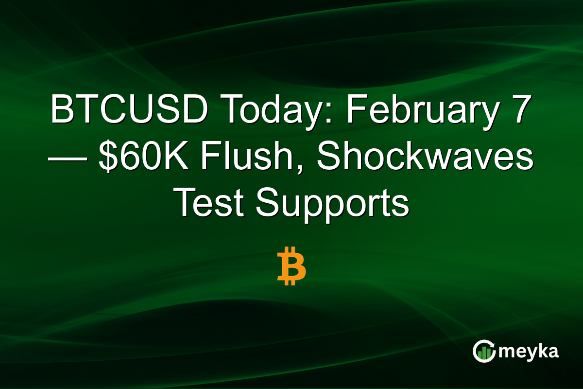 BTCUSD Today: February 7 — $60K Flush, Shockwaves Test Supports