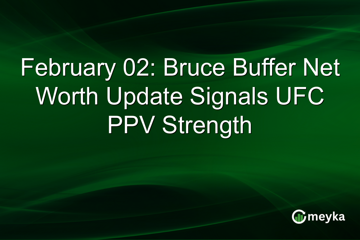 February 02: Bruce Buffer Net Worth Update Signals UFC PPV Strength