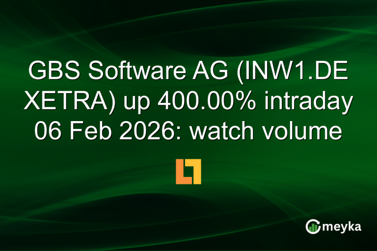 GBS Software AG (INW1.DE XETRA) up 400.00% intraday 06 Feb 2026: watch volume