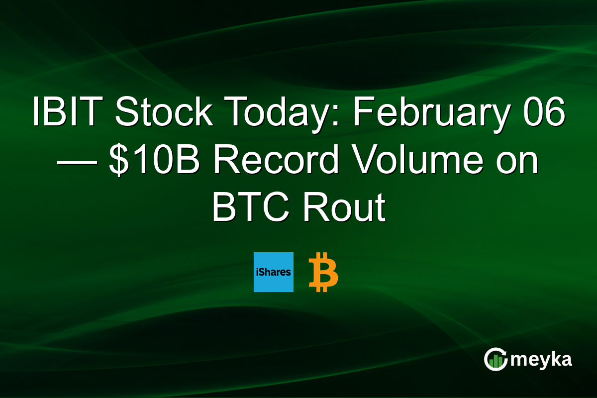 IBIT Stock Today: February 06 — $10B Record Volume on BTC Rout