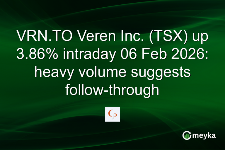 VRN.TO Veren Inc. (TSX) up 3.86% intraday 06 Feb 2026: heavy volume suggests follow-through
