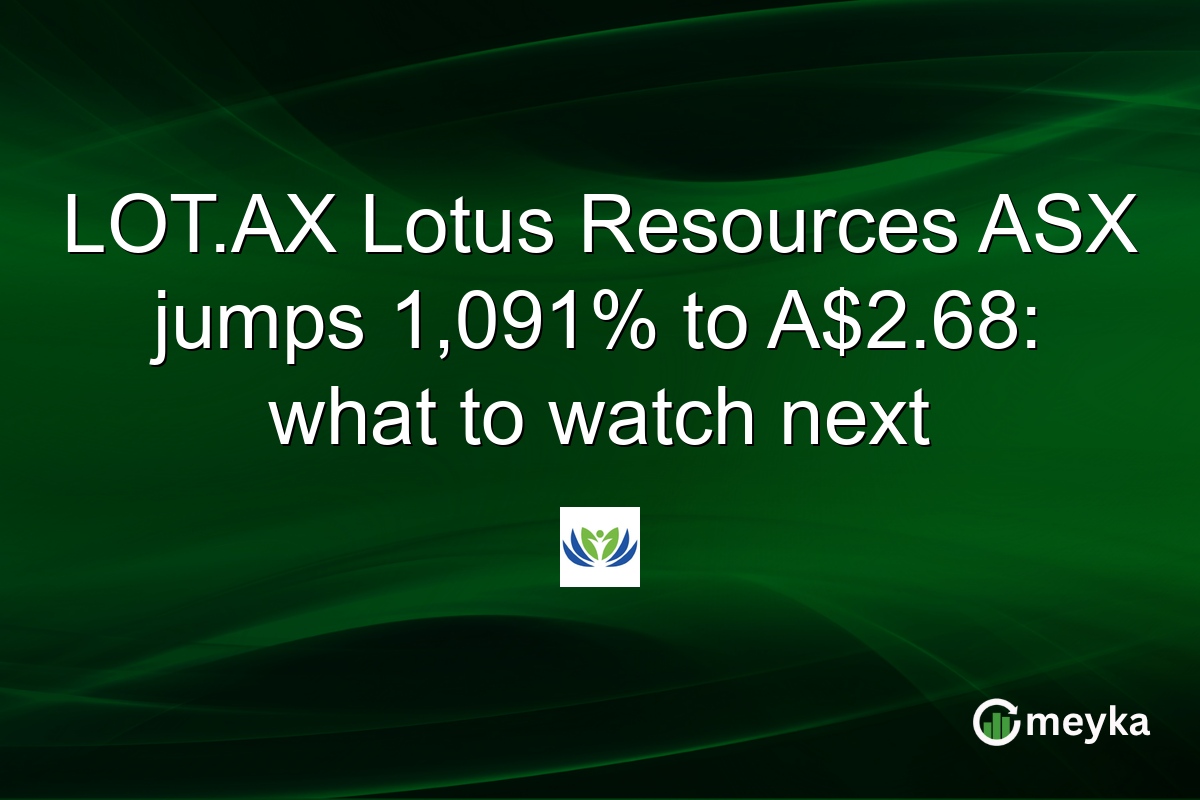 LOT.AX Lotus Resources ASX jumps 1,091% to A$2.68: what to watch next