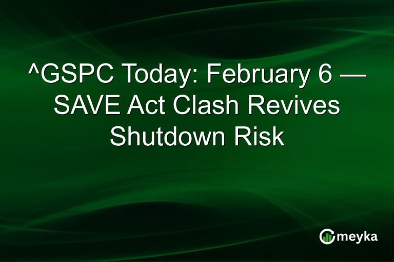 ^GSPC Today: February 6 — SAVE Act Clash Revives Shutdown Risk