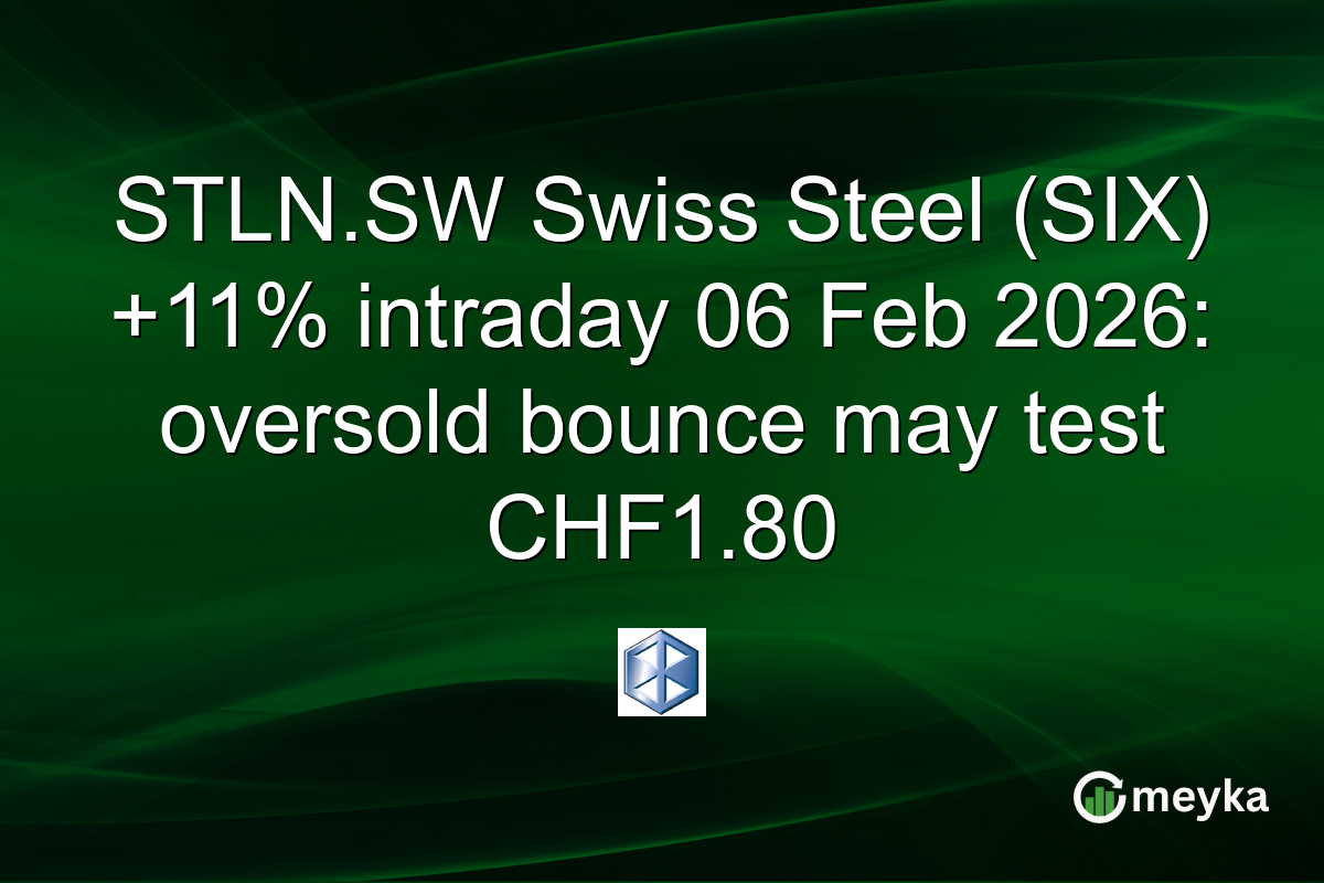 STLN.SW Swiss Steel (SIX) +11% intraday 06 Feb 2026: oversold bounce may test CHF1.80