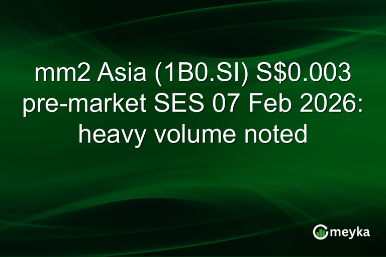 mm2 Asia (1B0.SI) S$0.003 pre-market SES 07 Feb 2026: heavy volume noted