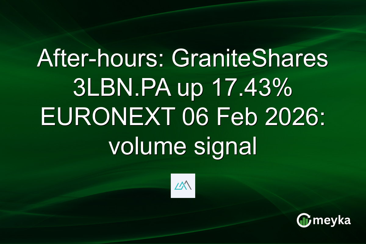 After-hours: GraniteShares 3LBN.PA up 17.43% EURONEXT 06 Feb 2026: volume signal