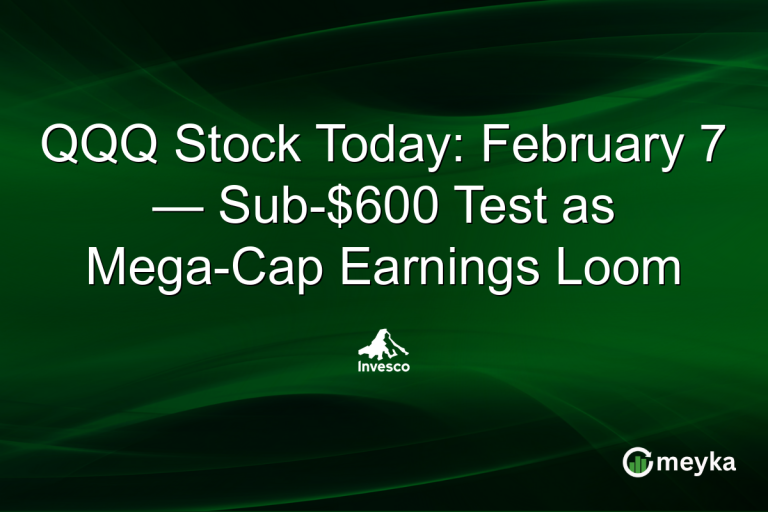 QQQ Stock Today: February 7 — Sub-$600 Test as Mega-Cap Earnings Loom