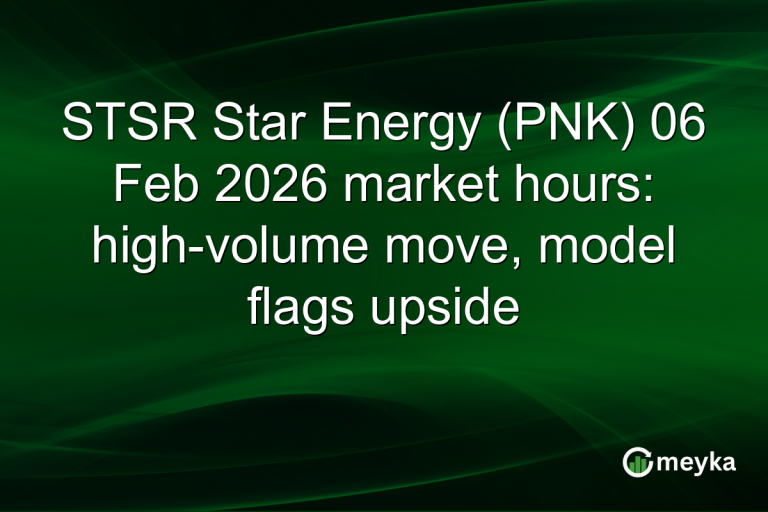 STSR Star Energy (PNK) 06 Feb 2026 market hours: high-volume move, model flags upside