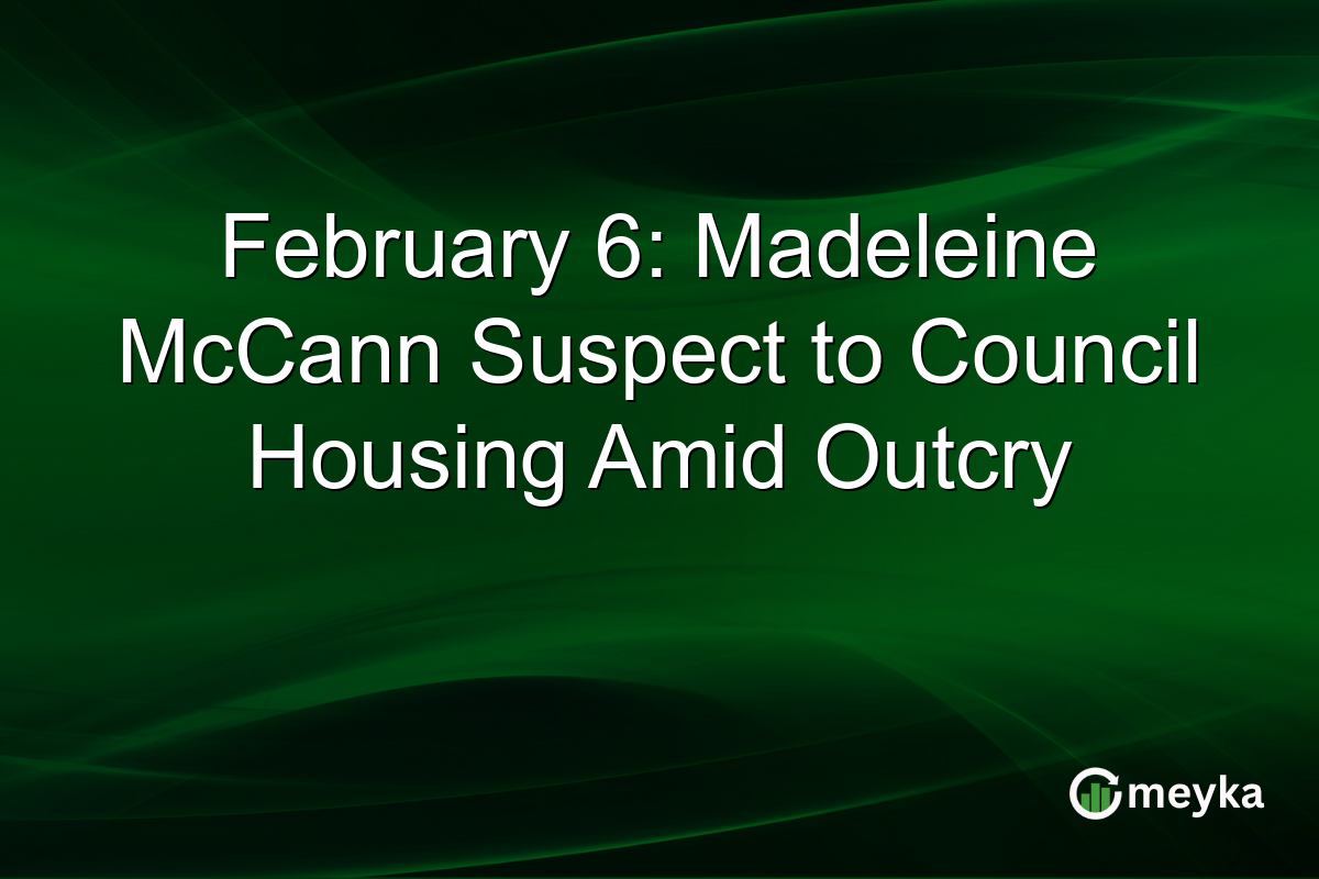 February 6: Madeleine McCann Suspect to Council Housing Amid Outcry