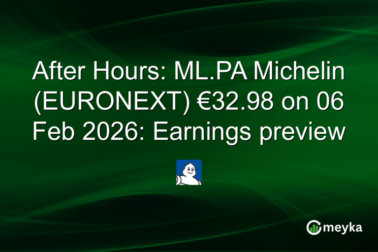 After Hours: ML.PA Michelin (EURONEXT) €32.98 on 06 Feb 2026: Earnings preview