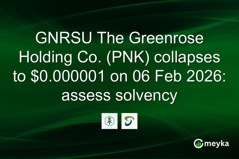 GNRSU The Greenrose Holding Co. (PNK) collapses to $0.000001 on 06 Feb 2026: assess solvency