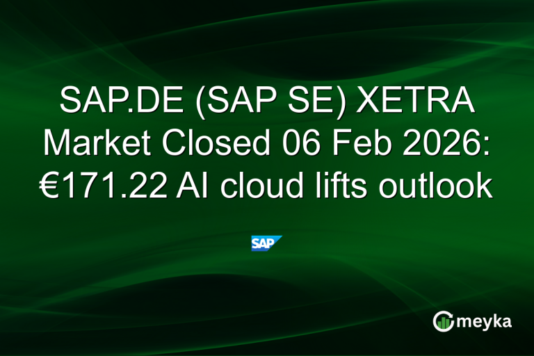 SAP.DE (SAP SE) XETRA Market Closed 06 Feb 2026: €171.22 AI cloud lifts outlook