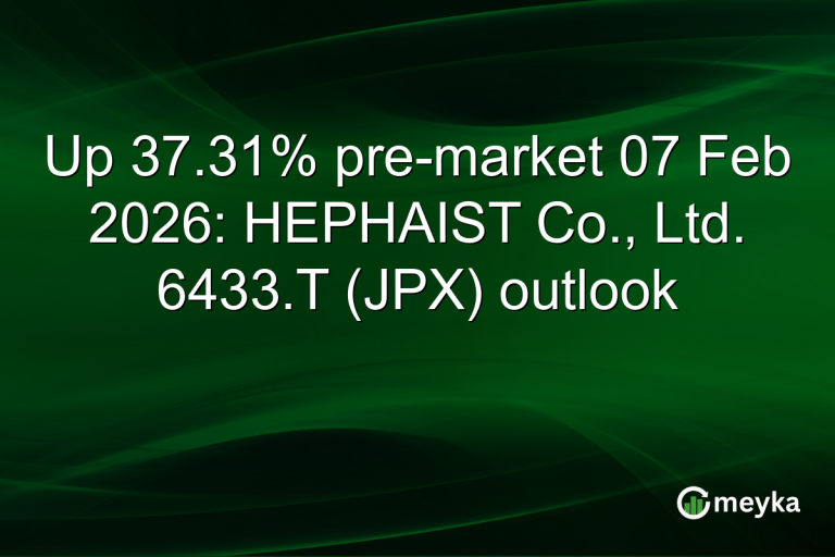 Up 37.31% pre-market 07 Feb 2026: HEPHAIST Co., Ltd. 6433.T (JPX) outlook
