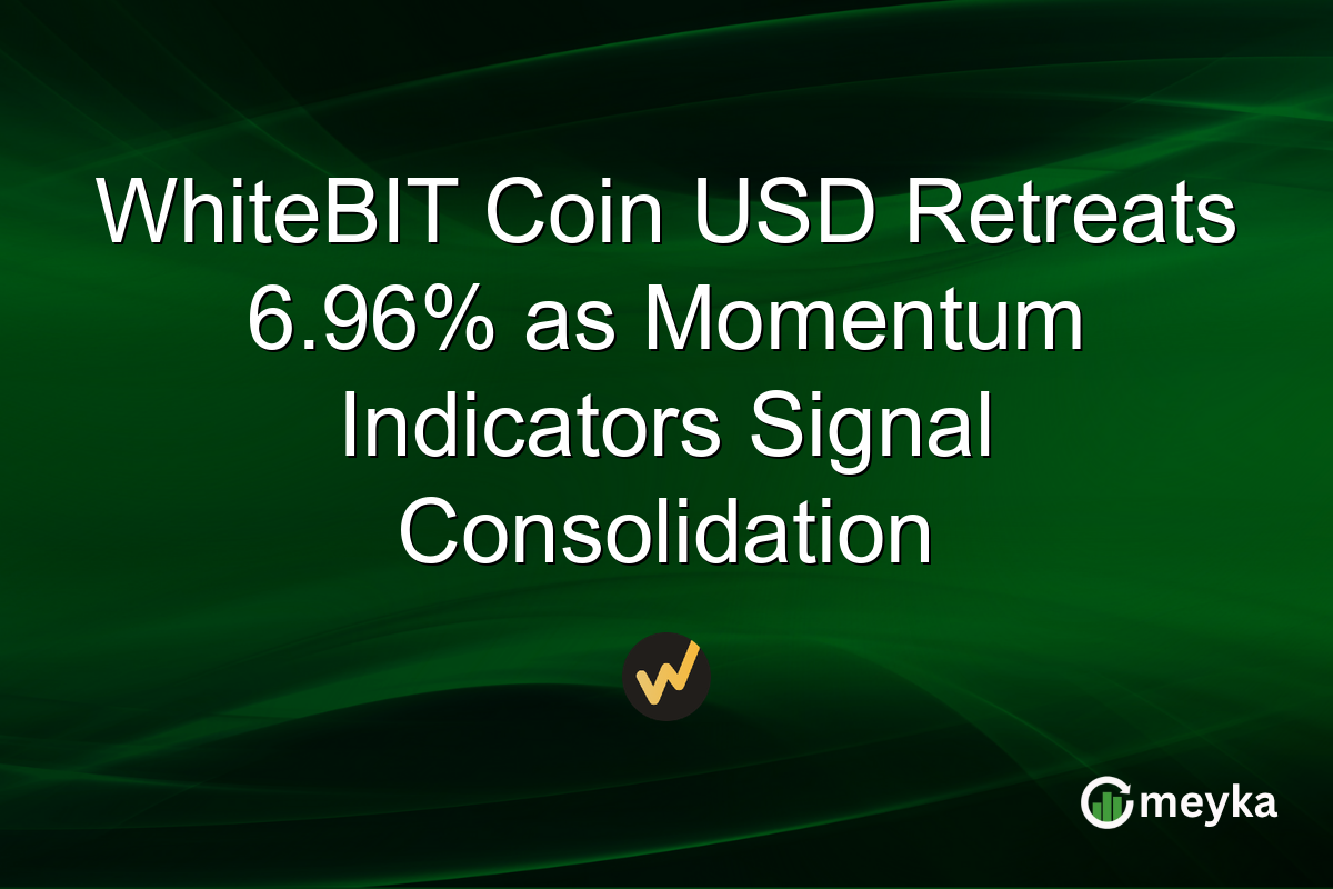 WhiteBIT Coin USD Retreats 6.96% as Momentum Indicators Signal Consolidation