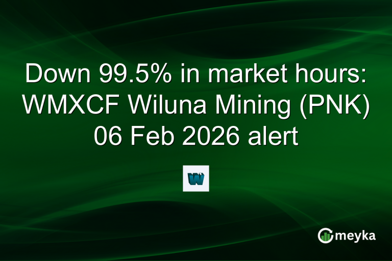 Down 99.5% in market hours: WMXCF Wiluna Mining (PNK) 06 Feb 2026 alert