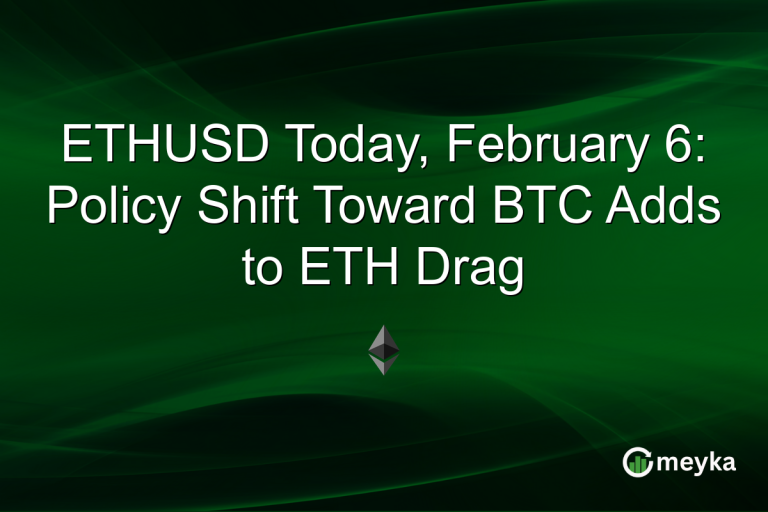 ETHUSD Today, February 6: Policy Shift Toward BTC Adds to ETH Drag