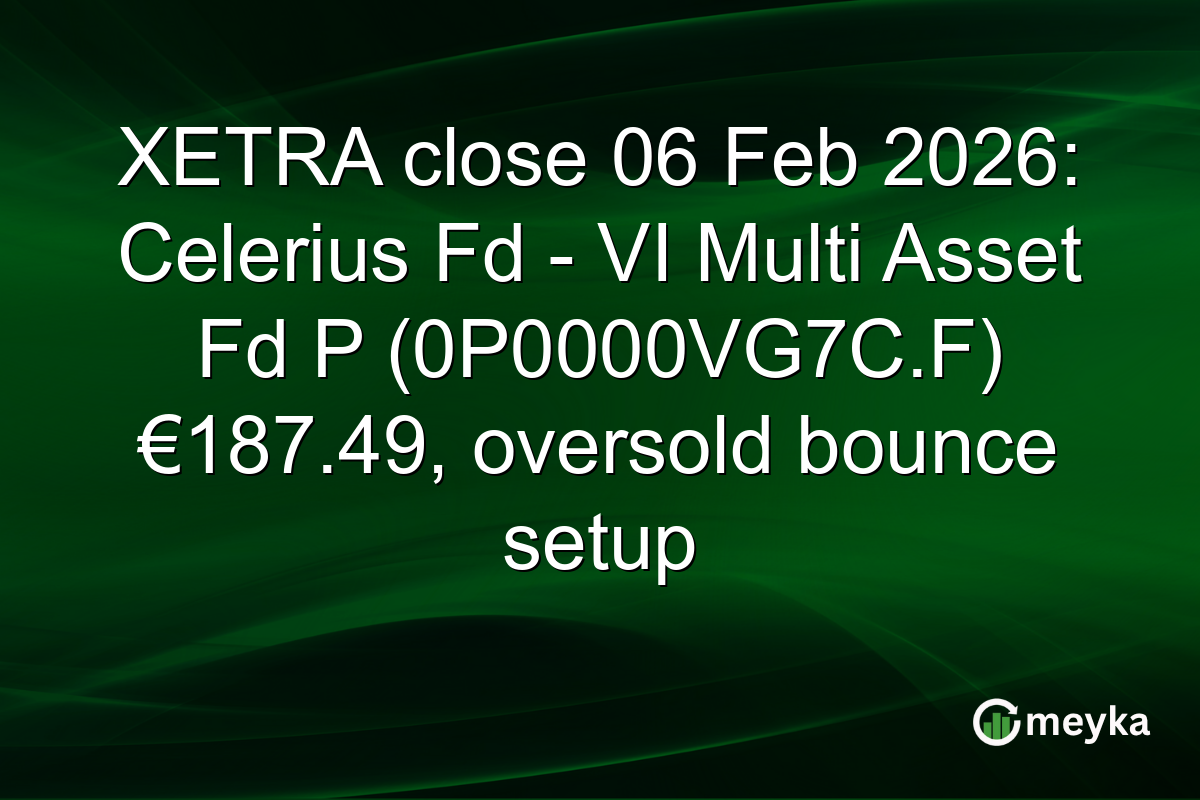 XETRA close 06 Feb 2026: Celerius Fd - VI Multi Asset Fd P (0P0000VG7C.F) €187.49, oversold bounce setup