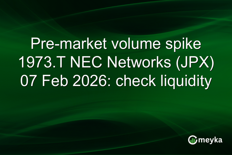 Pre-market volume spike 1973.T NEC Networks (JPX) 07 Feb 2026: check liquidity