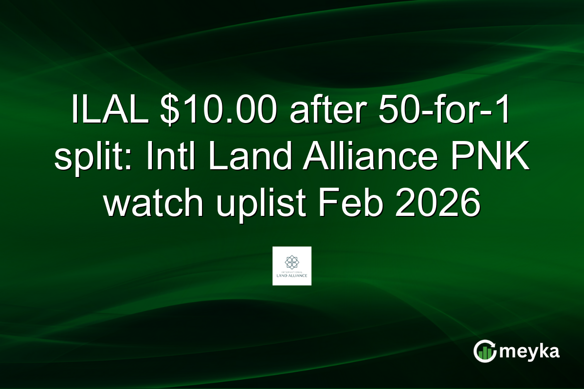 ILAL $10.00 after 50-for-1 split: Intl Land Alliance PNK watch uplist Feb 2026